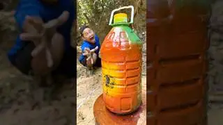 Bucket Leak? Mentos Gum Solves It Fast #survival #camping #hack