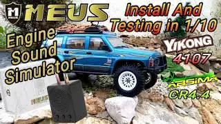 Meus Racing MS-24 Engine sound Simulator Intall / testing in 1/10 Scale YK4107 ABSIMA CR4.4 #rc