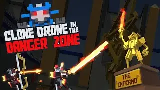 Clone Drone in the Danger Zone испытание адского пламени №2 начинает уже бомбить😡!!!!!