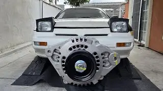 Замена генератора на Nissan 240SX (KA24E).
