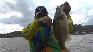 Fishing slack water for giant spotted bass