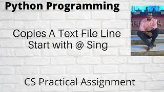 Write a program that copies a text file  onto target.txt barring the lines starting with a ‘@’ sign.