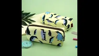 LParkin Penguins Canvas Pencil Case