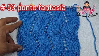# 53 punto fantasía a dos agujas 