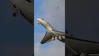 Spectacular Close-Up: Private Jet Retracting Gear Mid-Flight #short #shorts