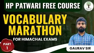 HP Patwari FREE Course | Vocabulary Marathon (Part 1) | By Gaurav Sir | Success Tree Himachal