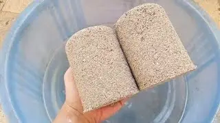 Asmr Sandcement crumbling in water 💦