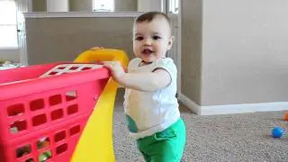 Kaylee and her new oversized shopping cart