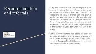 Choosing The Best Flyer Printing Service Singapore