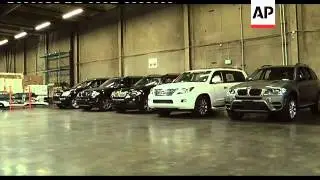 Customs officers seize 16 stolen luxury cars believed bound for Asia