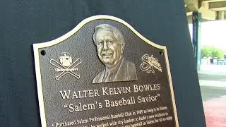 Kelvin Bowles plaque unveiled to honor his contributions at Salem Memorial Ball Park