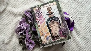 Twilight Herbarium herbal themed handmade junk journal full flip through