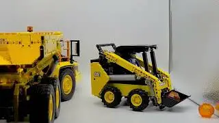 Lego MOC - CAT Skid Steer Loader by A_C - Test Run