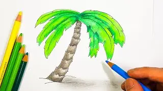 Wie zeichnet man eine Palme?