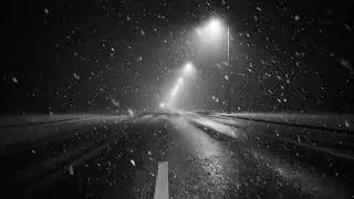 Snowy Void | Noir Night Drive ASMR for Sleep and Focus #MonoRoadASMR