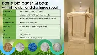 FIBC EPP VIETNAM - HIGH QUALITY BAFFLE BIG BAG / Q BAG/ FORMSTABLE BAG/ BAFFLE BULK BAG/ NET BAFFLE