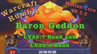 Warcraft Rumble - Baron Geddon with two Rend - Molten Core - 8.5.0