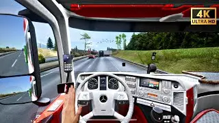 Double Trailer load With Mercedes-Benz Actros MP4 8x4 truck.Realistic HD gameplay.