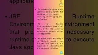What are the differences between JDK, JRE, and JVM? | #java #javainterviewquestions #javatutorial