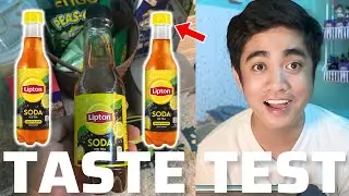 NEW LIPTON SODA ICE TEA 🍋  TASTE TEST | FOOD REVIEW 