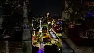 A Friday night in Des Moines, Iowa #nightcore #nightlife #smallcity #citytour #drone