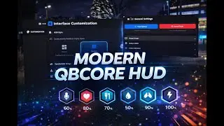 QBCORE [advanced/modern] hud style | FiveM
