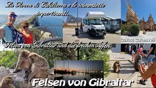 Felsen von Gibraltar und die frechen Affen.In Spanien die top Sehensw&uuml;rdigkeiten von Gibraltar.