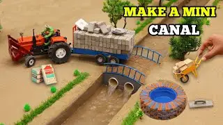 Diy tractor mini canal construction science project|house construction|@JOERCCAR @KeepVilla