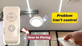 how to pair ceiling fan remote control via 433MHz remote control  | fan light control pairing tips
