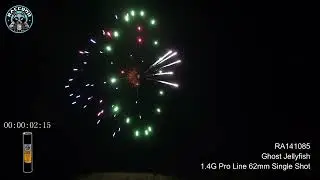 Raccoon Fireworks 1.4G Pro Line 62mm Single Shot-- RA141085 Ghost Jellyfish