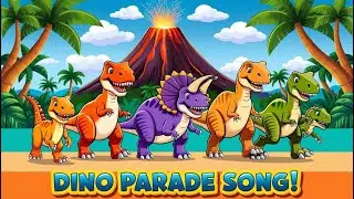 Dinosaur Names Song for Kids | The Dino Parade &ndash; Learn Dinosaurs! | ENGLISH NURSERY RHYMES FOR KIDS