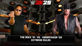 WWE 2k25 - The Rock '01 vs Undertaker '03: Extreme Rules Match at Raw 