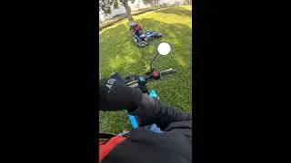 Taking a spill on a Grom and Monkey