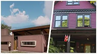 75 Mid-sized Purple Exterior Home Design Ideas You'll Love 🔴