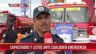 Bomberos de Nicaragua realizan demostraci&oacute;n de primeros auxilios y exhibici&oacute;n de medios