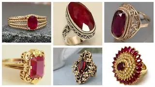 Outstanding Antique Style Ruby Rings Collection With Diamond And Gold