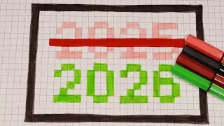 DIY Handmade Drawing Pixel Art | Happy New Year 2026 | Draw with Me
