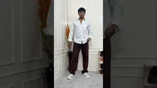 White shirt | brown pants | more details IG jagdish.godhaa #whiteshirt #brownpants #manfashion #shor