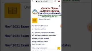 BDU CDE online exam Nov 2021 exam instructions for student.
