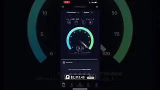 AT&T 5GE aka LTE speed test at my HS