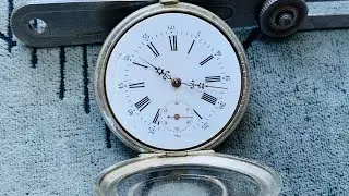 Pocket Watch Roman Numerals Open Face Cylinder (without key) Swiss made/Collectible Watch/Montre/Uhr