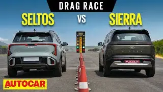 Drag Race: Kia Seltos vs Tata Sierra - 160hp turbo-petrol SUVs go head to head | Autocar India