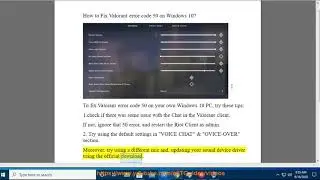 Fix Valorant error code 50 on Windows 10