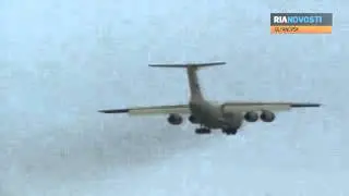 Putin new Russian military heavy transport aircraft  Ilyushin IL-476 Flight Tests RIA Novosti