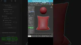 Pillow Simulation with Cloth Modifier in 3ds Max #shorts  #3dsmax #cloth