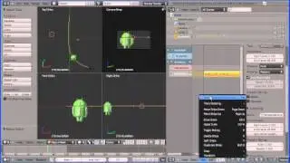 Blender Walk Cycle for the Google Android Using the NLA Editor, Following a Path (Motion, Guide)