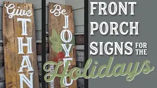 Double Sided Front Porch Sign for the Holidays