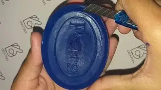 Pears transparent blue soap cutting || Soft cutting Satisfying || Relaxing