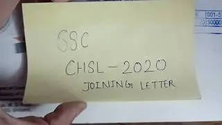 #SSC CHSL 2020 JOINING LETTER ☺🥳