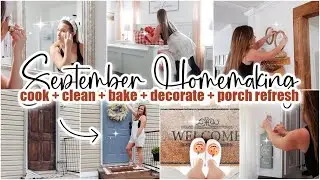 🧡 FALL HOMEMAKING // mobile home cleaning motivation + fall porch refresh